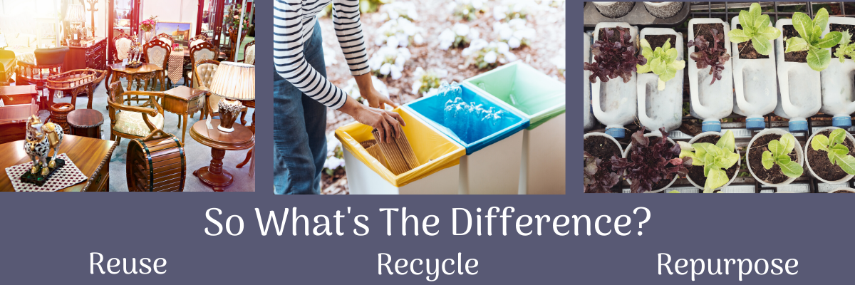 so what's the difference? reuse, recycle, repurpose