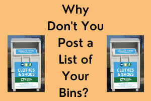 Post a list of your bins