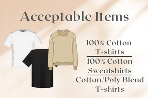 acceptable items